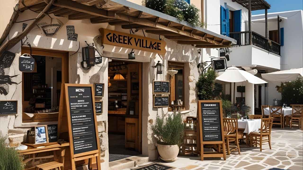 Greek Village Menu Traditional Taste of Greece